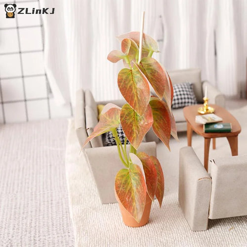 ▶1/12 Dollhouse Simulation Green Plants Bonsai Model Dollhouse Scene Decoration Micro Landscape Garden Bonsai Ornament Zpaxo