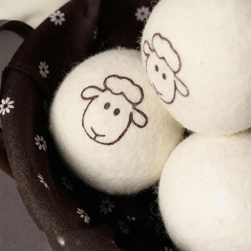 6pcs Reusable Wool Dryer Balls Clothes Ball 7cm Drying Washing Balls Home Wool Dryer Balls Washing Machine Accessories Zpaxo