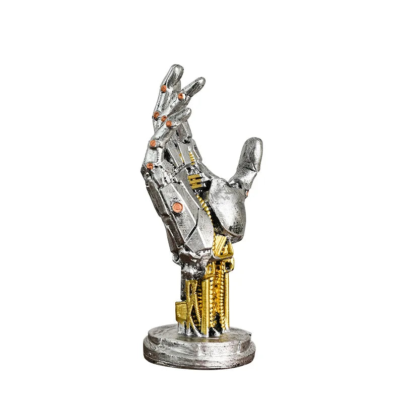 Cyberpunk Robotic Hand Ornament Gamepad Holder Ring String Desktop