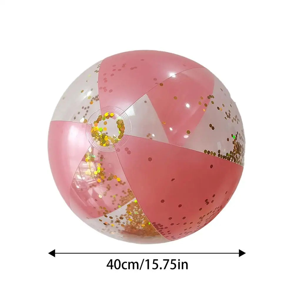 Beach Balls Pool Glitters Inflatable Clear Ball PVC Reusable Toys Fun Zpaxo GRAY United States