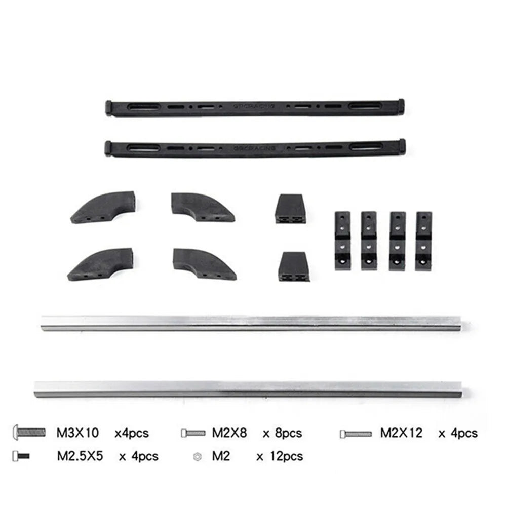 RC Car Roof Luggage Rack 1 10 Crawler Aluminum Alloy Nylon Black