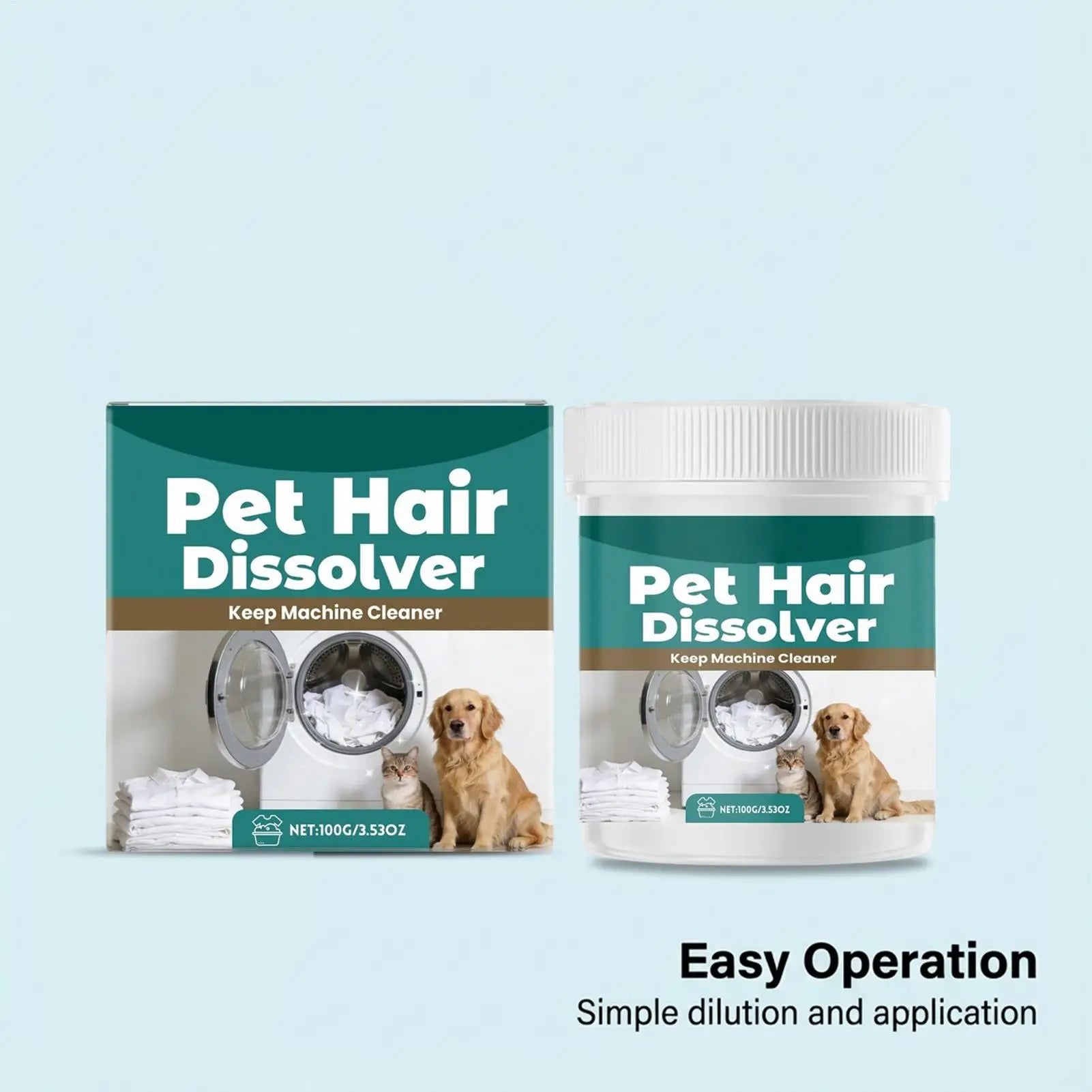 Pet Hair Dissolver Laundry Cleaner Washing Machine Remover Detergent