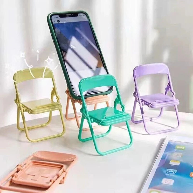 Universal Tablet Stand Cute Sweet Desktop Mini Chair Folding Lazy
