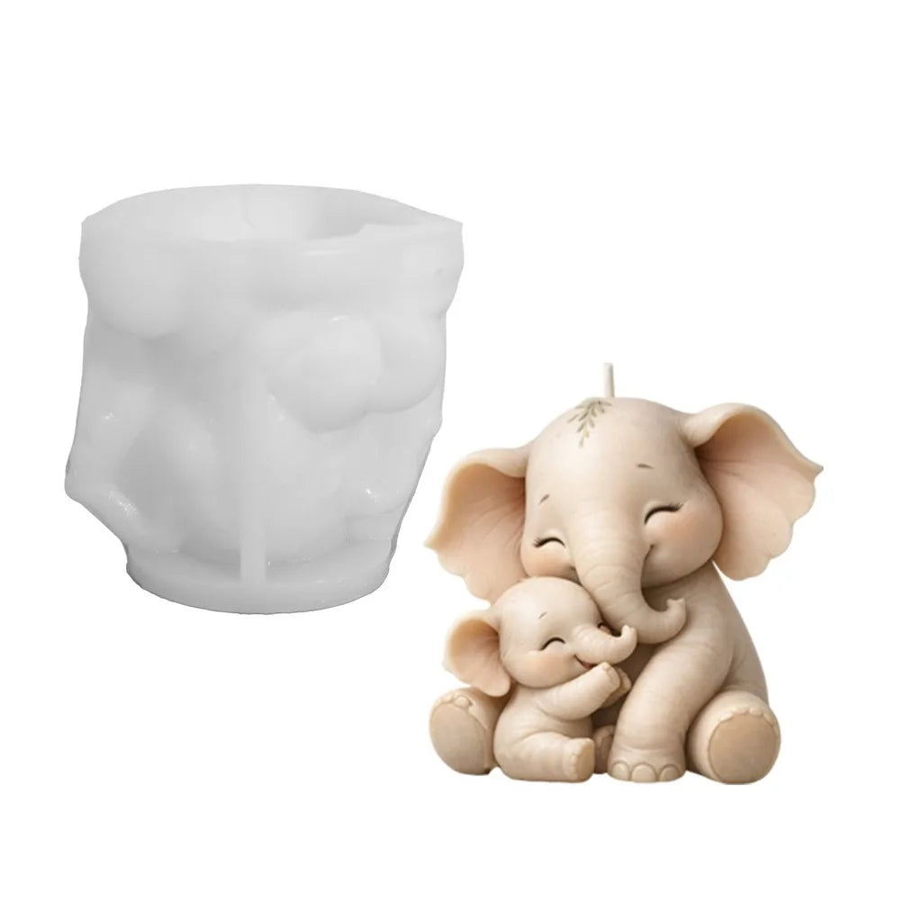 3D Elephant Silicone Mold – Candle, Resin & Epoxy Crafts