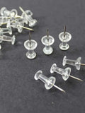 100-Pack Clear Push Pins – Transparent Thumb Tacks for Cork Board Push Pins Zpaxo 100pcs