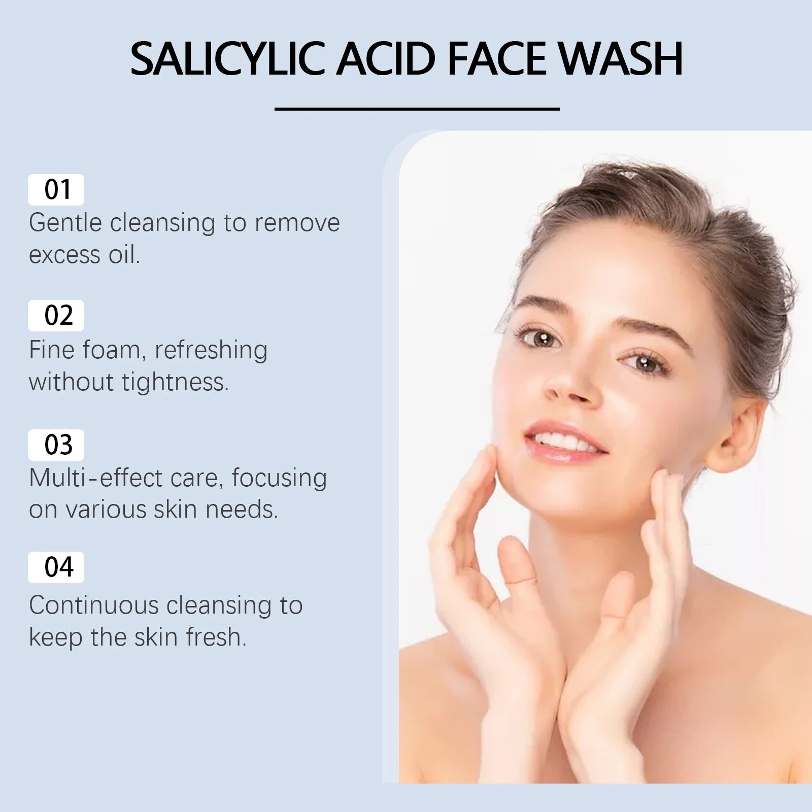 Salicylic Acid Facial Cleanser – Acne & Pore Control Face Wash Facial Cleanser Zpaxo