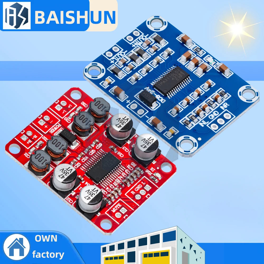 DC DC12V-24V 2X15W Digital Audio Power Stereo Amplifier Module Board TPA3110 12V Class D Power AMP Board 2.0 channel Zpaxo