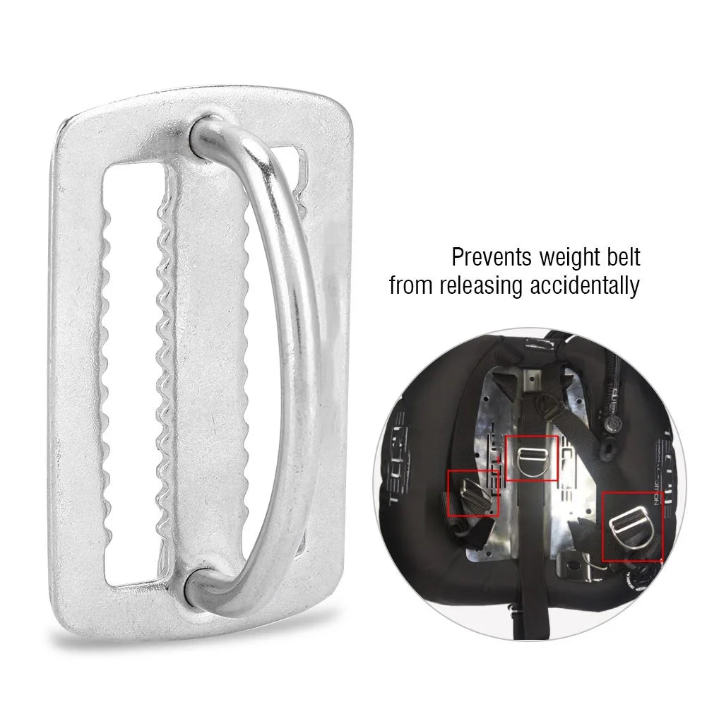 KEEP DIVING Ring Stainless Steel Weight Belt D-ring Slide Buckle
