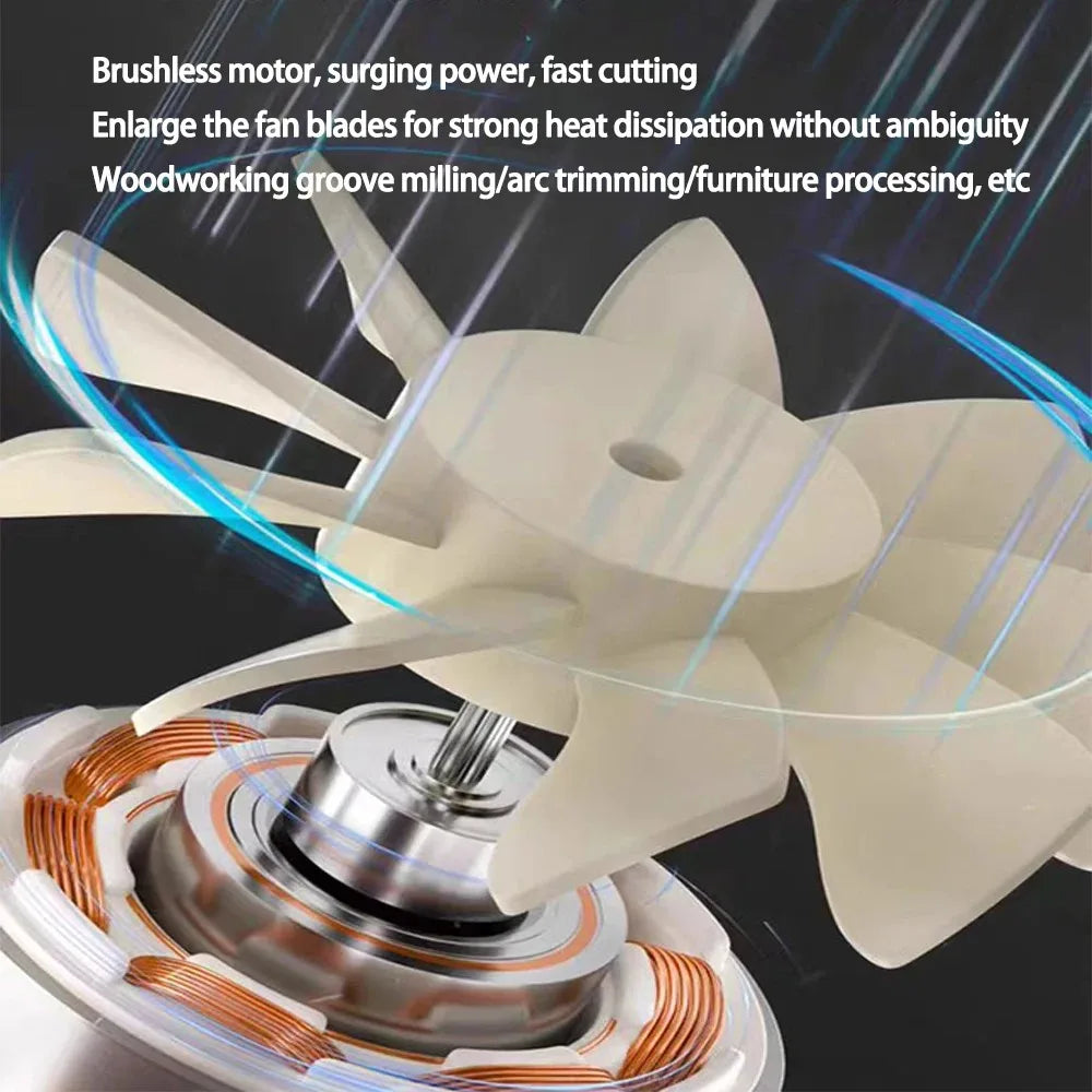 Brushless Electric Trimmer Woodworking Trimming Machine Wood Router