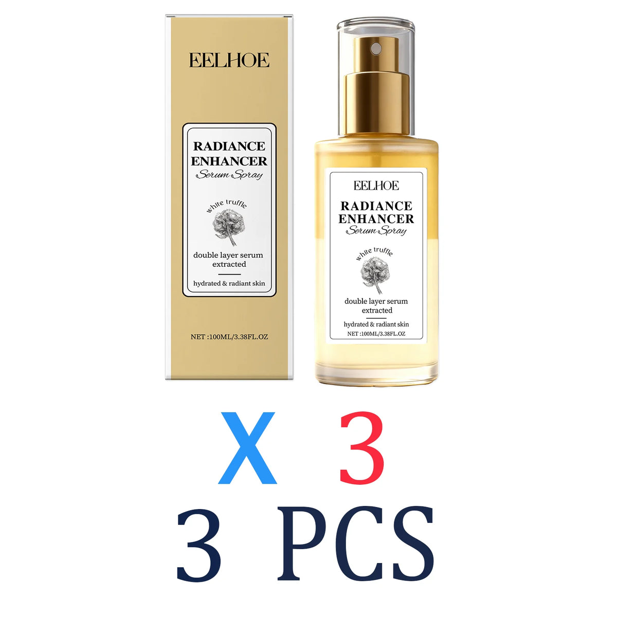 White Truffle Facial Serum 100ml Hydrating Moisturizing Brightening Serum for Dry Skin Repair Anti Aging Wrinkle Cream Gift Set Zpaxo 3 Pcs