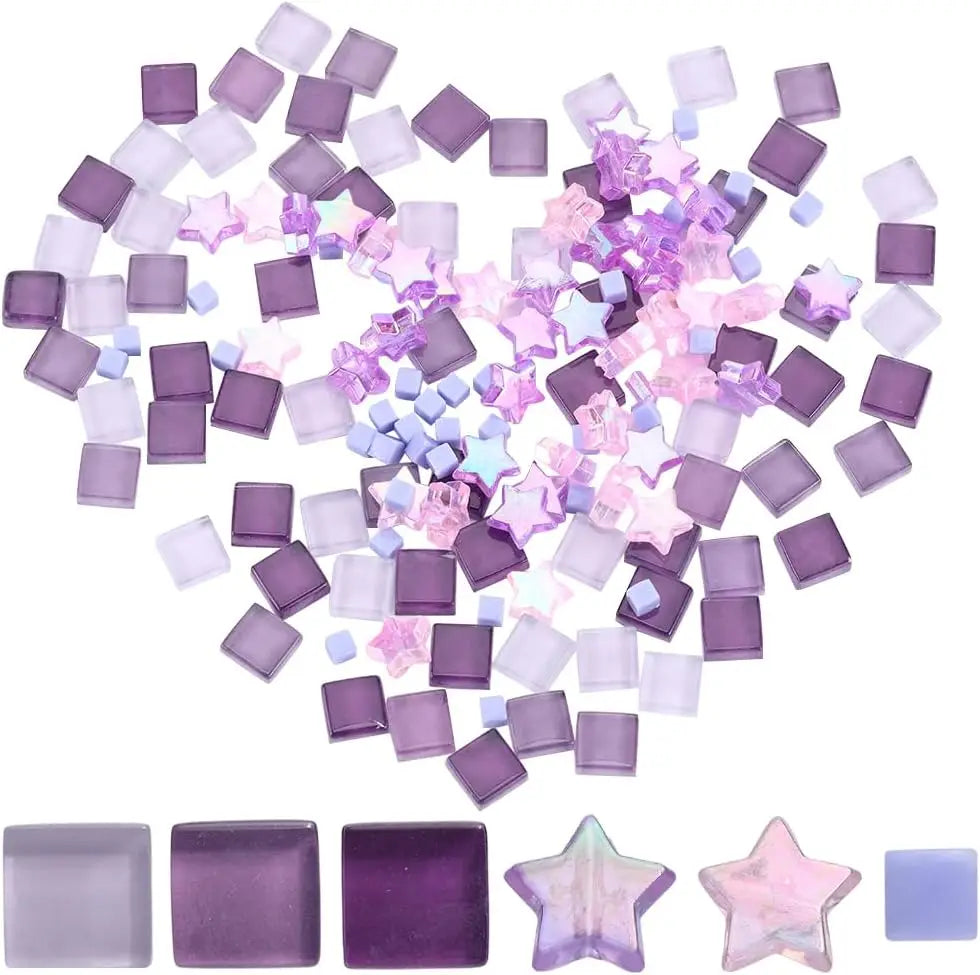 Iridescent Glass Mosaic Tiles – Sparkle Crystal Mix for Art & Decor Glass Mosaic Tiles Zpaxo