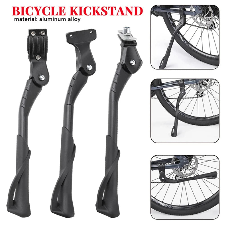 Bicycle Kickstand Bike Parking Rack Support Adjustable Side Kick Stand Foot Brace Bike Holder Footrest Cycling New Replace Parts Zpaxo