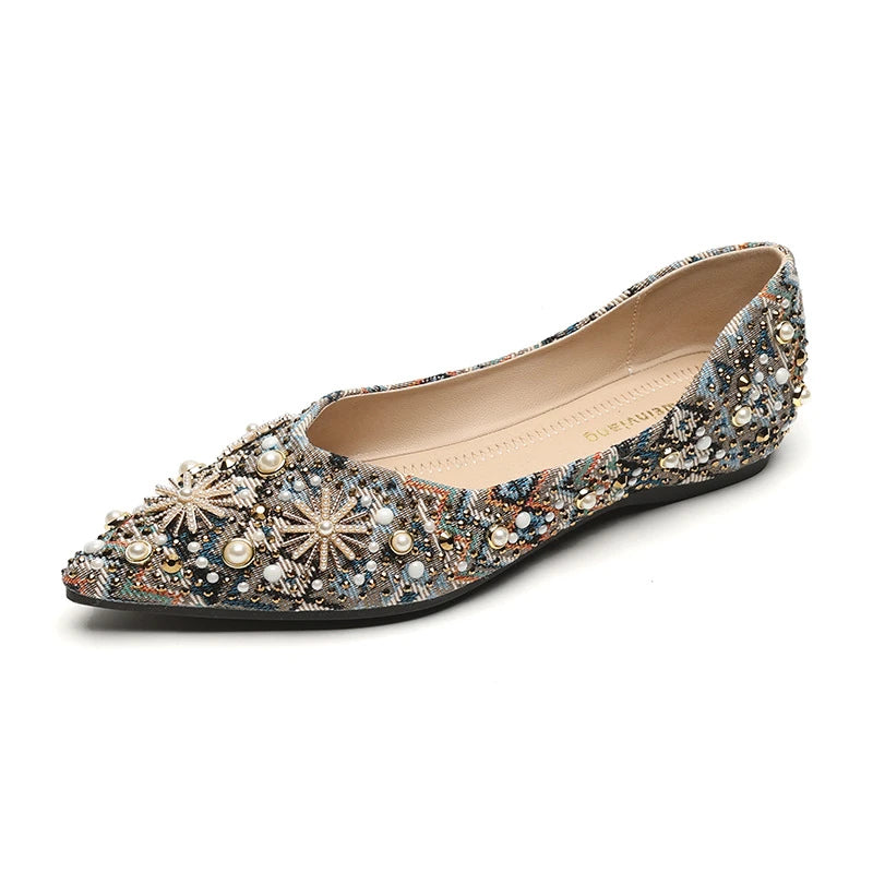 Women Retro Soft Sole Single Shoes Summer Unique Design Shallow Mouth Zpaxo 5955-2 Apricot 36 China Mainland