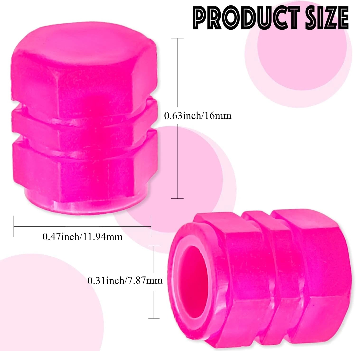 10-Pack Glow-in-the-Dark Tire Valve Stem Caps – Universal Fit