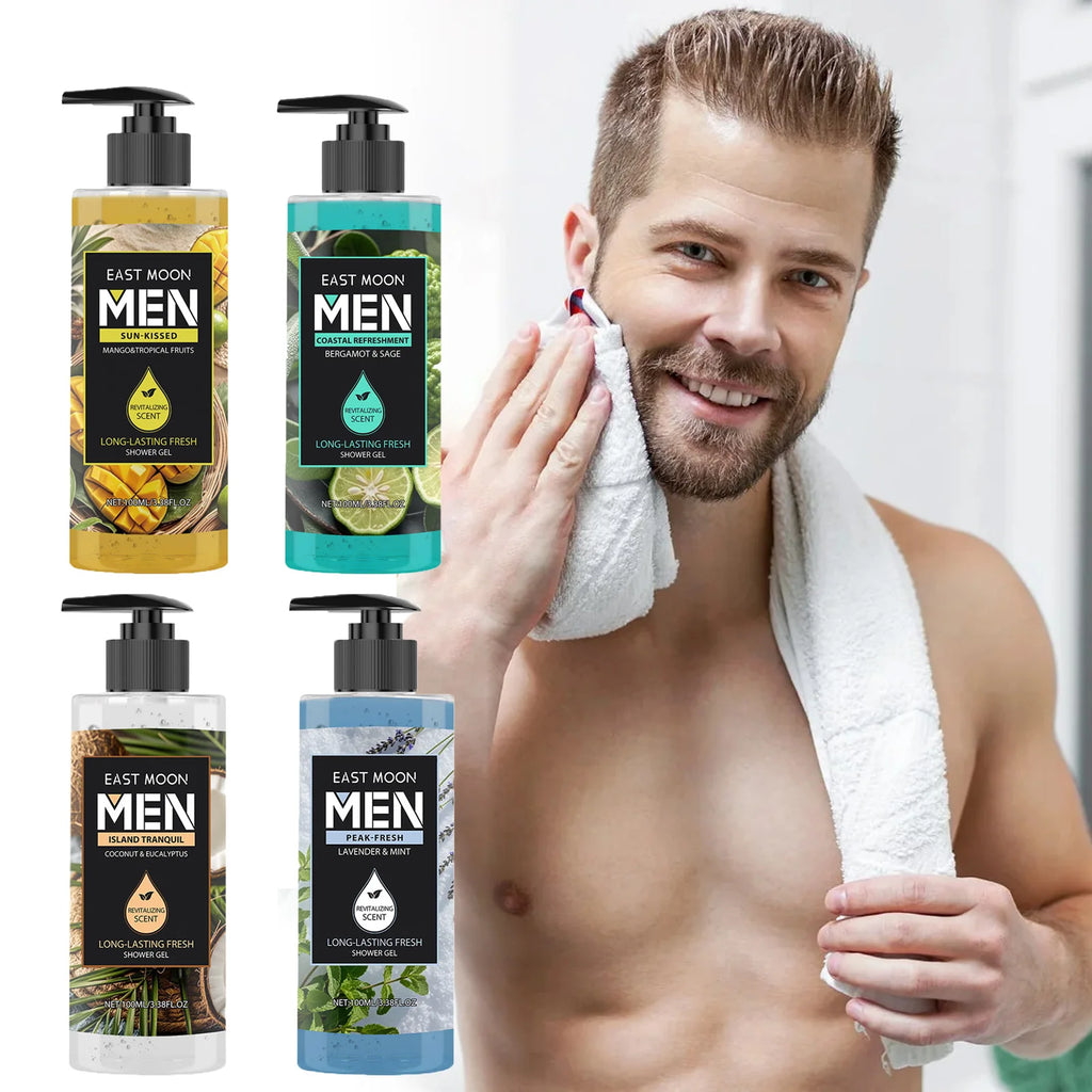 EAST MOON Shower Gel Gift Set – 4 Scents, Deep Cleansing 100ml Shower Gel Gift Set Zpaxo