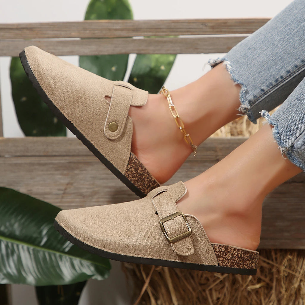 Women Slippers Outdoor Flats Sandals Summer Casual Clogs Cork Zpaxo