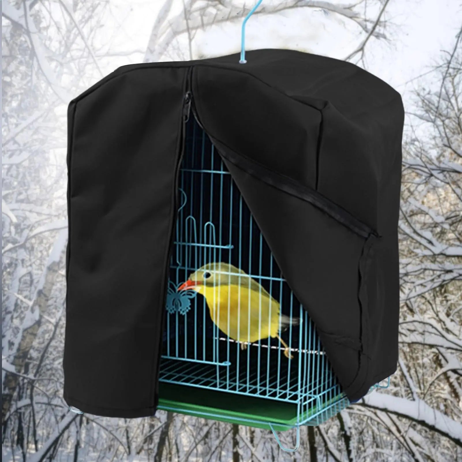 Bird Cage Cover Warm Windproof Zippered Parrot Lovebirds Budgies