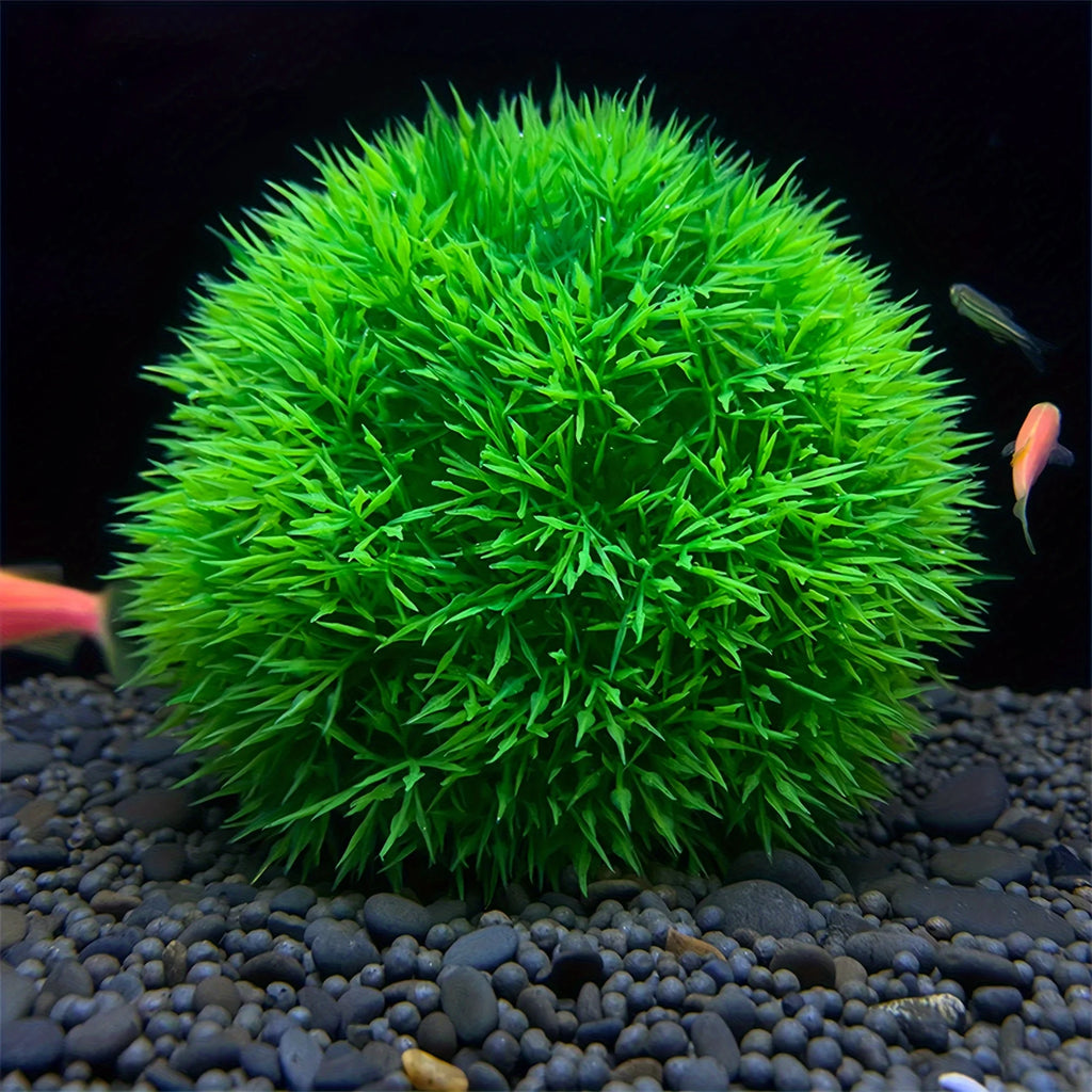 Aquarium Decorative Artificial Grass Ball Durable Faux Water Plant