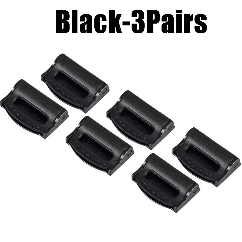 Universal Car Seat Belt Clip Anti-slip Buckle Simple Secure Fastener Zpaxo Black -3Pairs