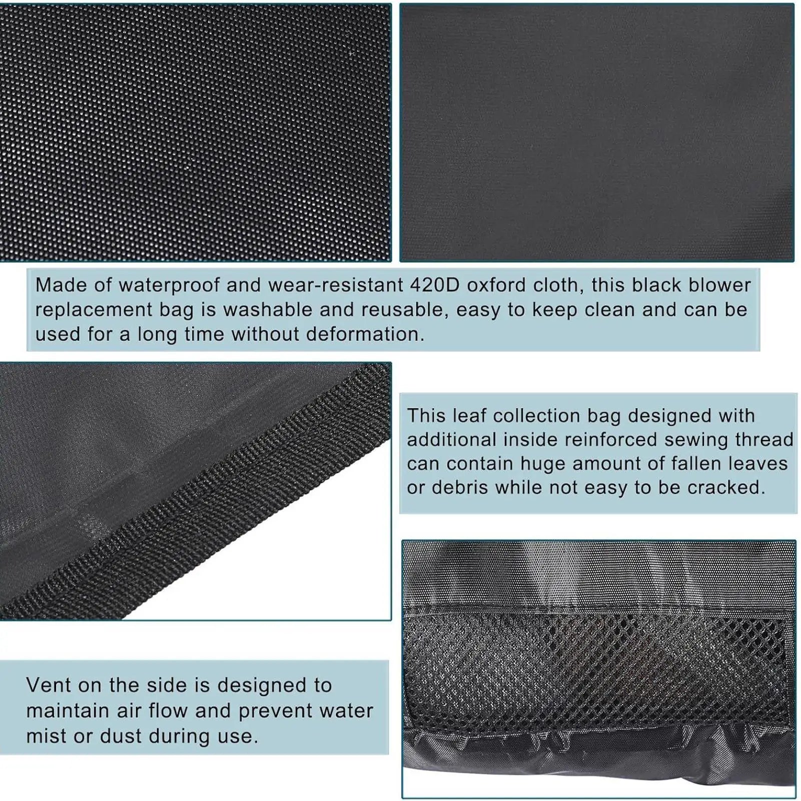 Oxford Cloth Leafs Blower Vacuum Bag 27 5x21inch Waterproof Dustproof