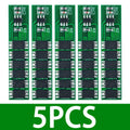 1S 15A 3 7V 2V Li-ion 6MOS BMS PCM Battery Protection Board 18650 Zpaxo 5pcs 3.7v green Model 1