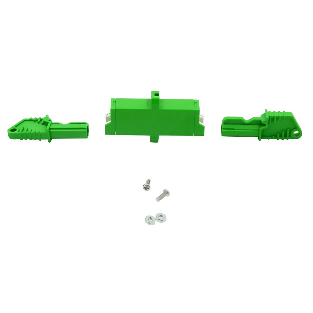E2000 APC Fiber Adapter Single Mode Core Simplex Optical Connector