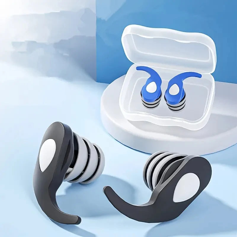 1Pair Sleep Noise Reduction Earplug Soft Silicone Ear Muffs Protection Travel Reusable Swimming Waterproof Nano Silica Ear Plugs Zpaxo