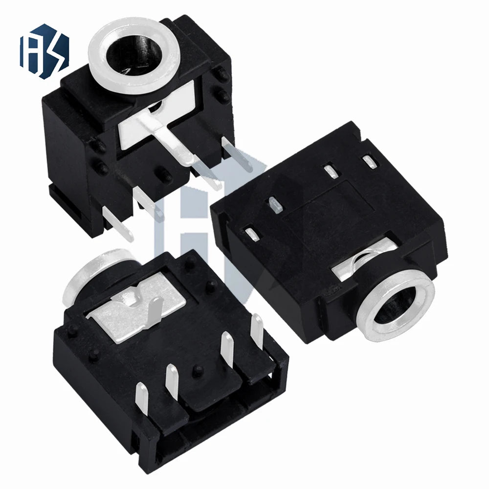 PJ-307 Stereo Jack Socket PCB-Mounted Audio Connector 3F07 Zpaxo