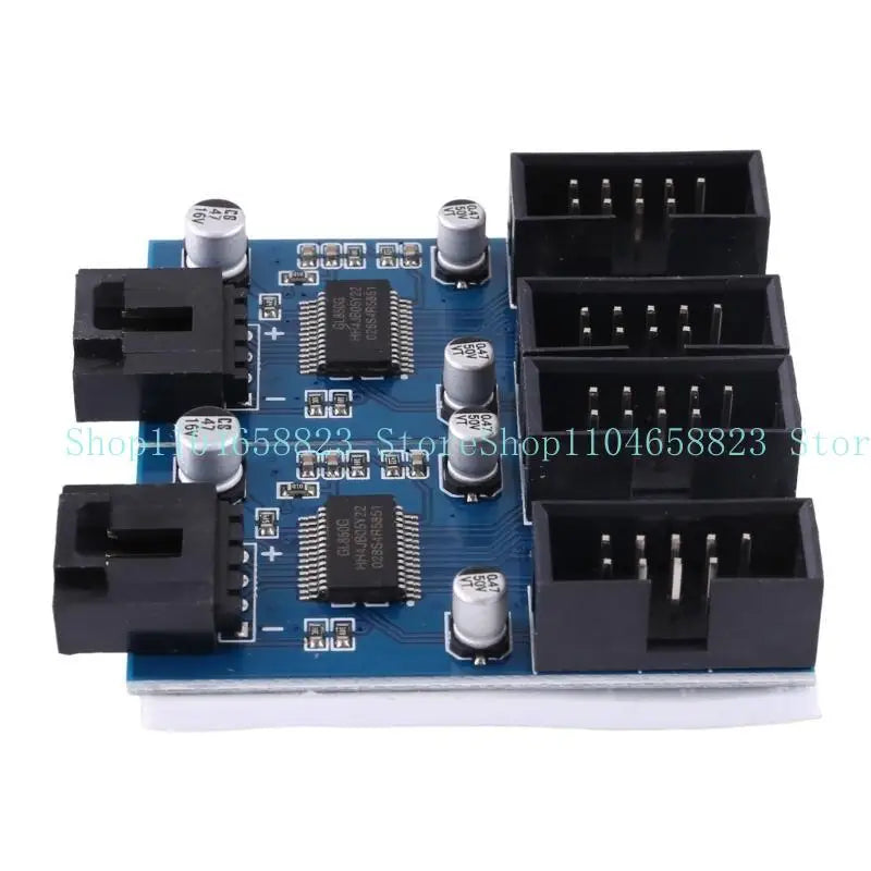 652F Motherboard 1 to 2/4 9-Pin USB HUB USB 2.0 9pin Connector Adapter Port Multilier Zpaxo