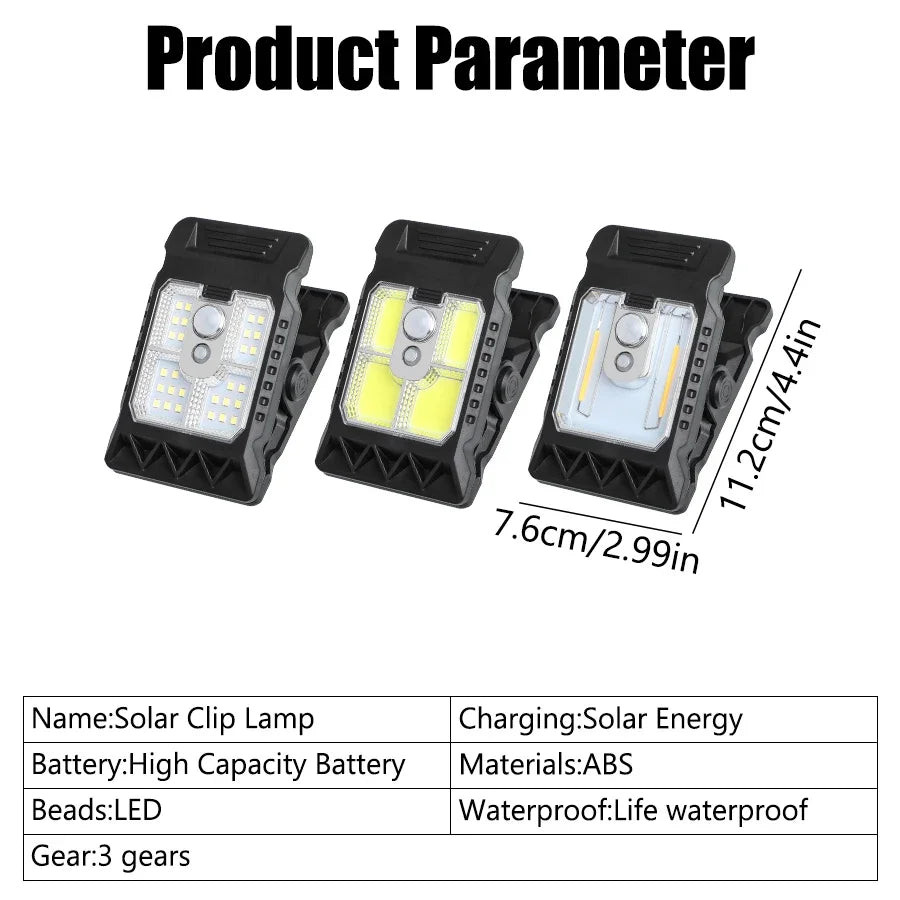 Outdoor Solar Clip Light – LED Motion Sensor Garden Lamp