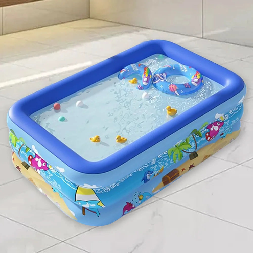 Inflatable Swimming Pool PVC Framed Cartoon Pattern Thickening