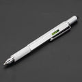 1 Multifunction Ballpoint Pen Modern Handheld Tools Measure Technical Zpaxo Silvery