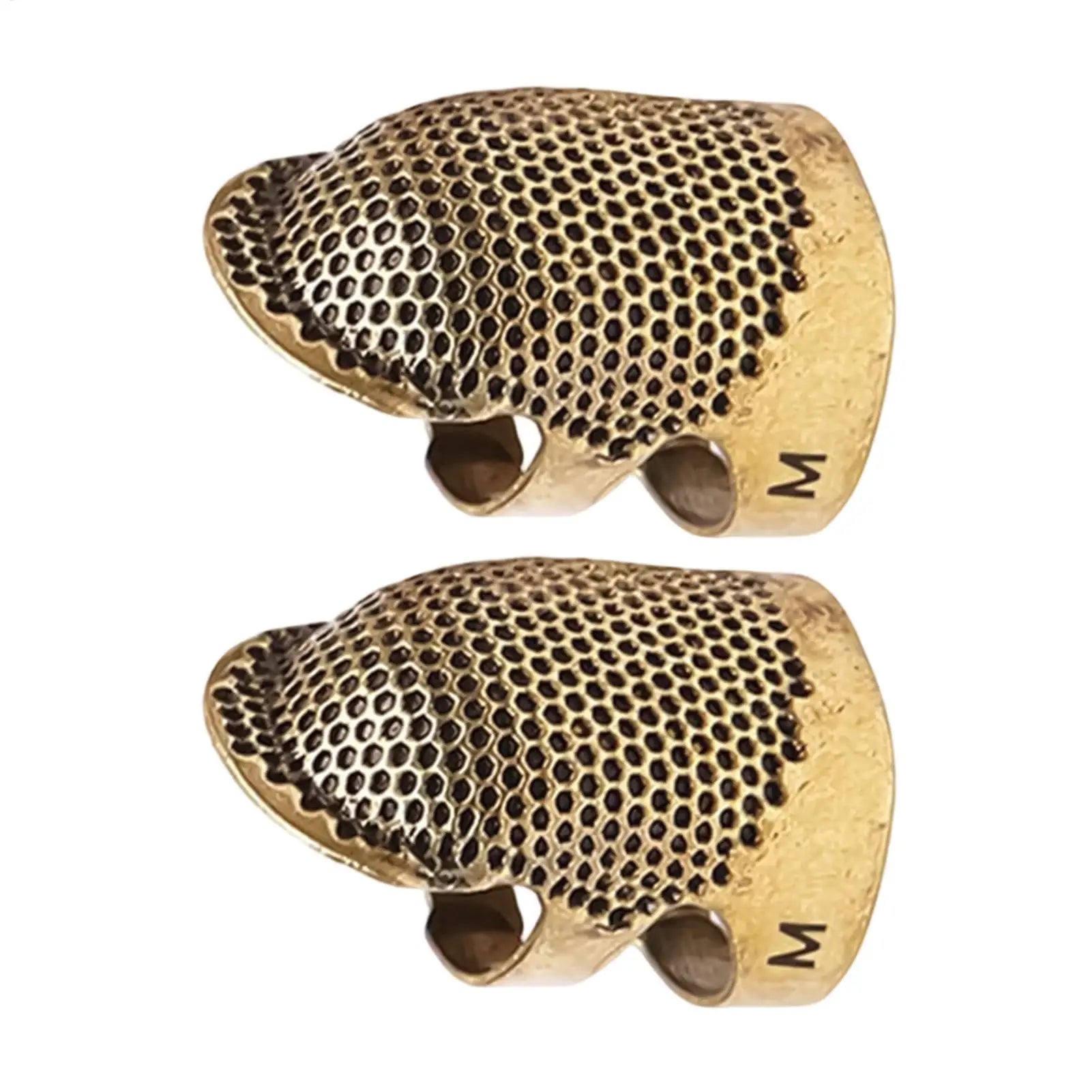 2Pcs Adjustable Sewing Thimble Retro Sewing Finger Protection Cover Needle Thimble Ring Handmade DIY Craft Embroidery Sewing Zpaxo