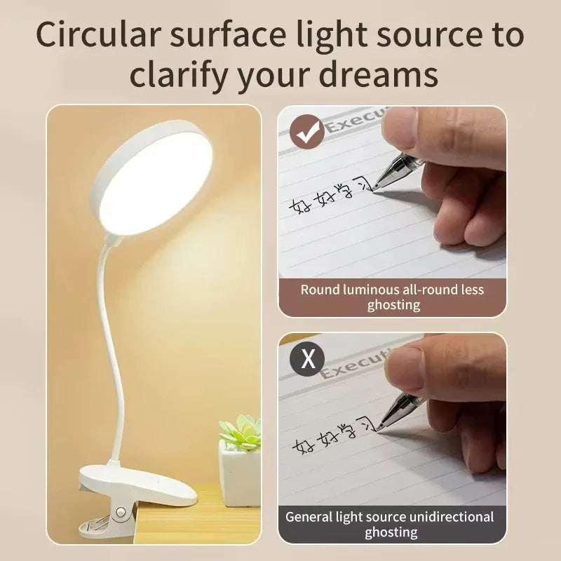Rechargeable Folding LED Desk Lamp – Touch Dimming, 3 Modes