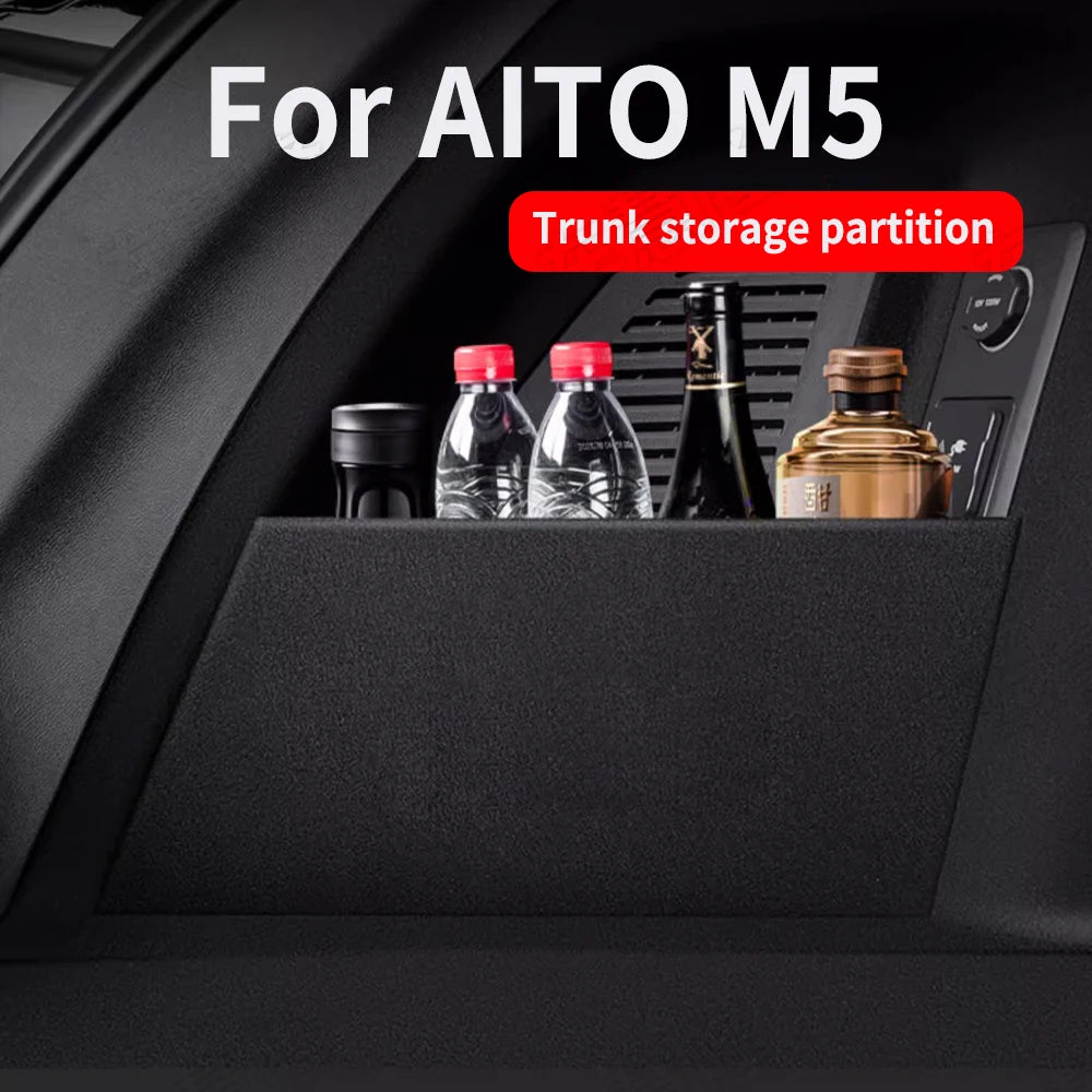 Suitable For AITO M5 2022-2023 Leling Trunk Partition Interior Decoration Car Supplies Storage and Storage Box Zpaxo