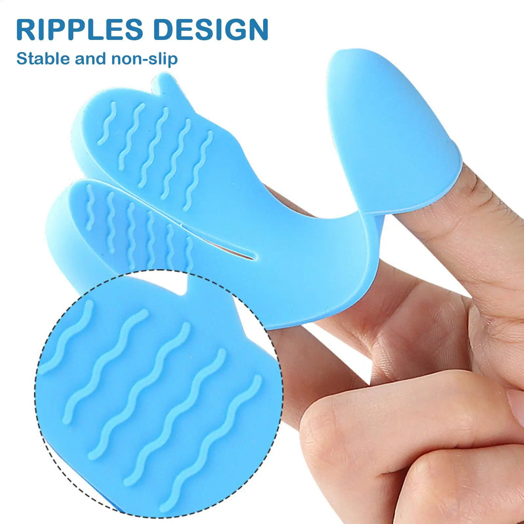 Heat Resistant Oven Gloves Anti Slip Silicone Grip 3 Finger Design