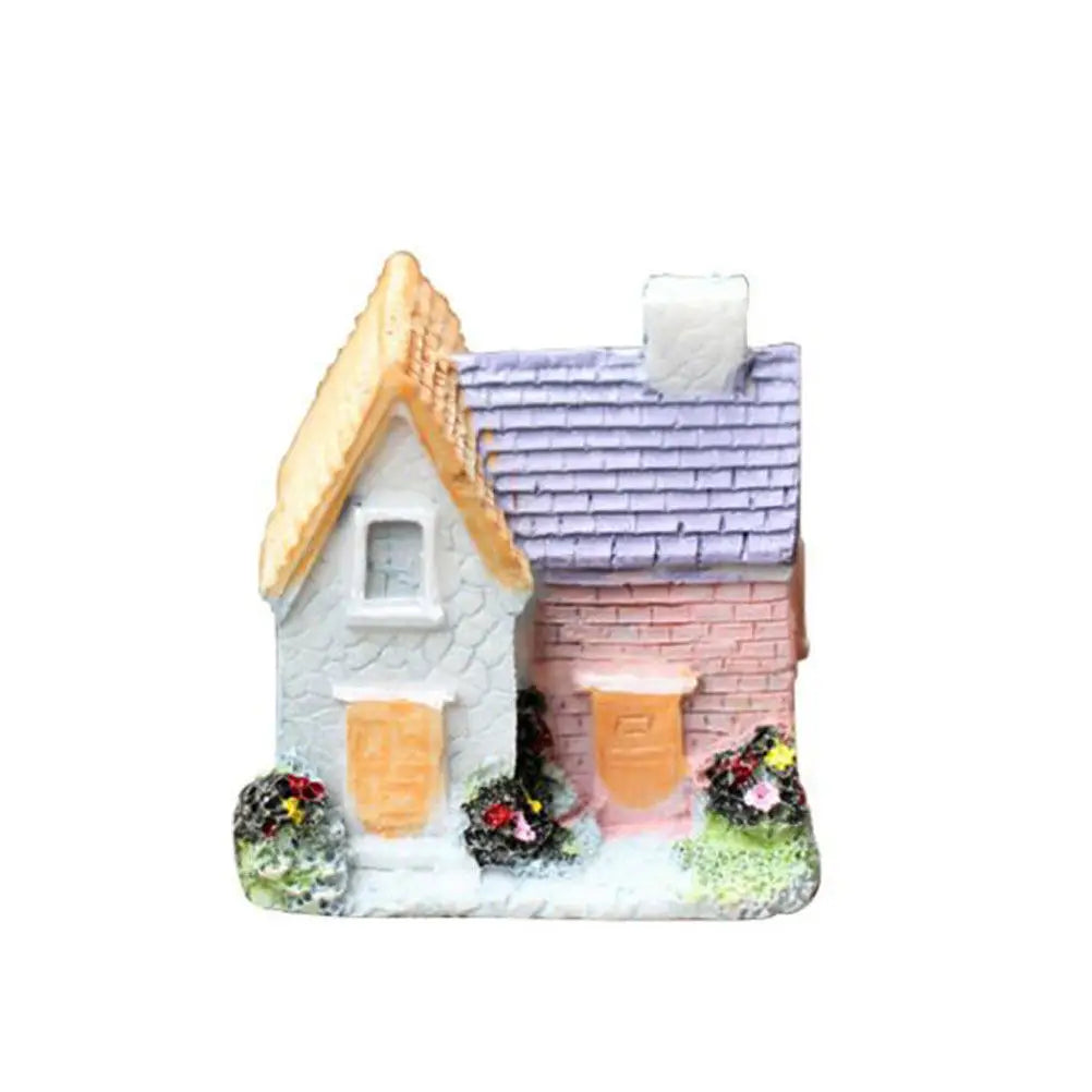 Mini Resin House Creative Micro Landscape Decor for Succulent Moss Bonsai Garden Plant Ornaments Artificial Miniature Landscape