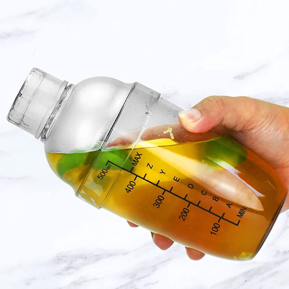 Plastic Cocktail Shaker Martini Hand Shaker Cup with Scales 350ml/530ml/700ml/1000ml Milk Tea Wine Drink Shaker Mixer Bar Tool Zpaxo