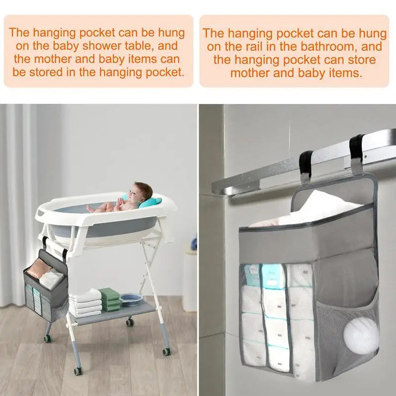 Diaper Organizer Hangable Nappy Storage Multifunctional Hangable Diaper Organizer for Dormitory RV Travel Changing Table Zpaxo