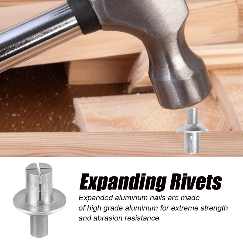 Hammer Drive Expansion Aluminum Nail Head Piercing Rivets Round