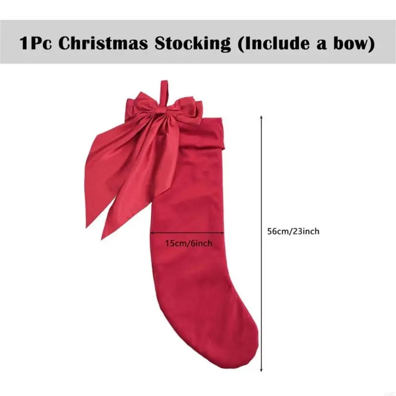 Bows Christmas Hanging Socks Stockings Candy Bag Decorations Home