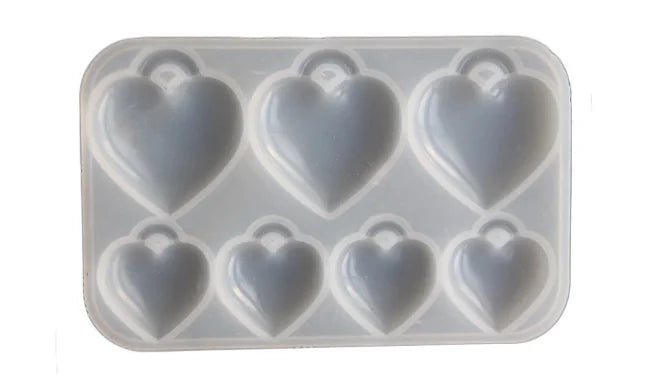 3D Heart Pendant Silicone Mold – Resin DIY Jewelry Craft Kit
