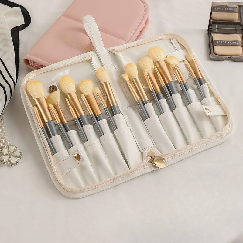 Large PU Makeup Brush Bag – Artist Tool & Pencil Case Makeup Brush Bag Zpaxo