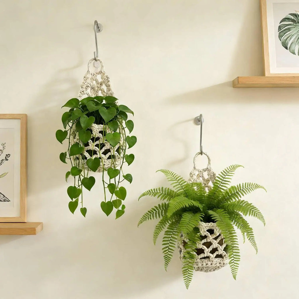 Boho Macrame Plant Hangerbasket Succulents Cotton Rope Woven Hanging