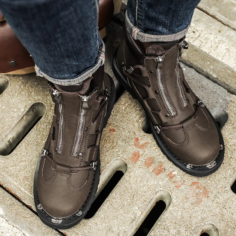 Men Boots Winter Slippers Warm Shoes Waterproof Non-slip Plush