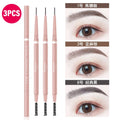 Ultra Fine Eyebrow Pencil Double-ended Waterproof Sweat-proof Long Zpaxo 01 and 03 and 06