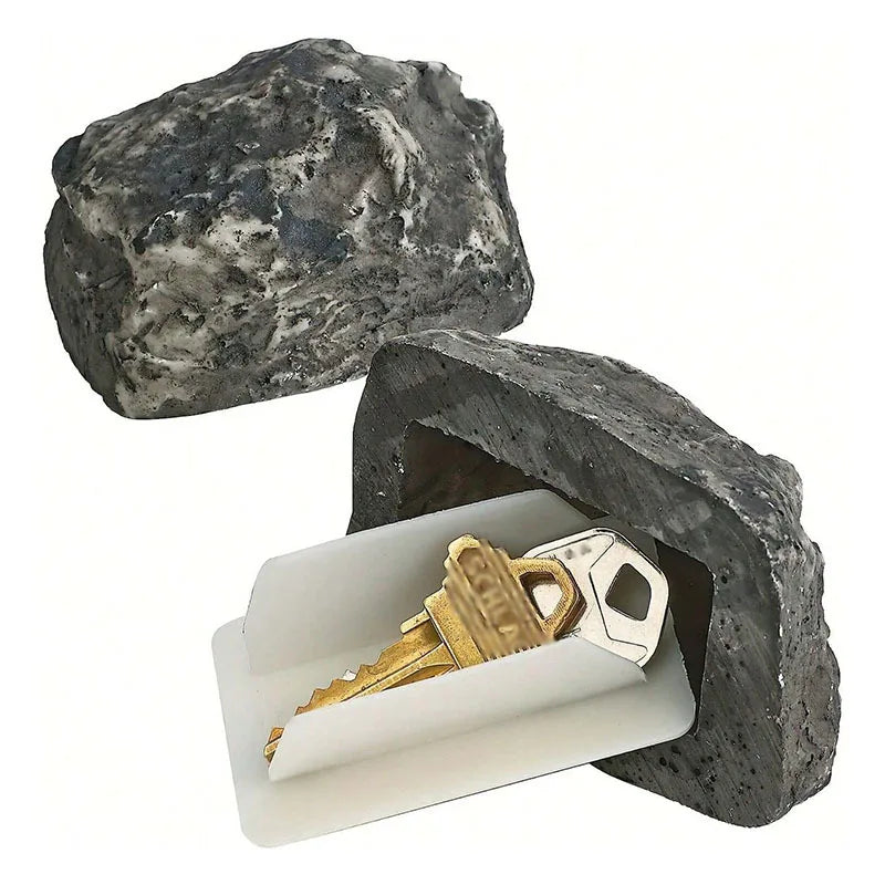 1pcs Key Hider Outdoor Fake Rock Key Box Hidden Keys Holder for Front Door Garden Zpaxo normal