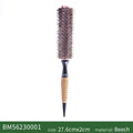 Boar Bristles Hair Brush Women Round Barrel Blowing Curling Styling Hair Comb Anti Static Roll Hairbrush Profissional Wood Combs Zpaxo middle China Mainland