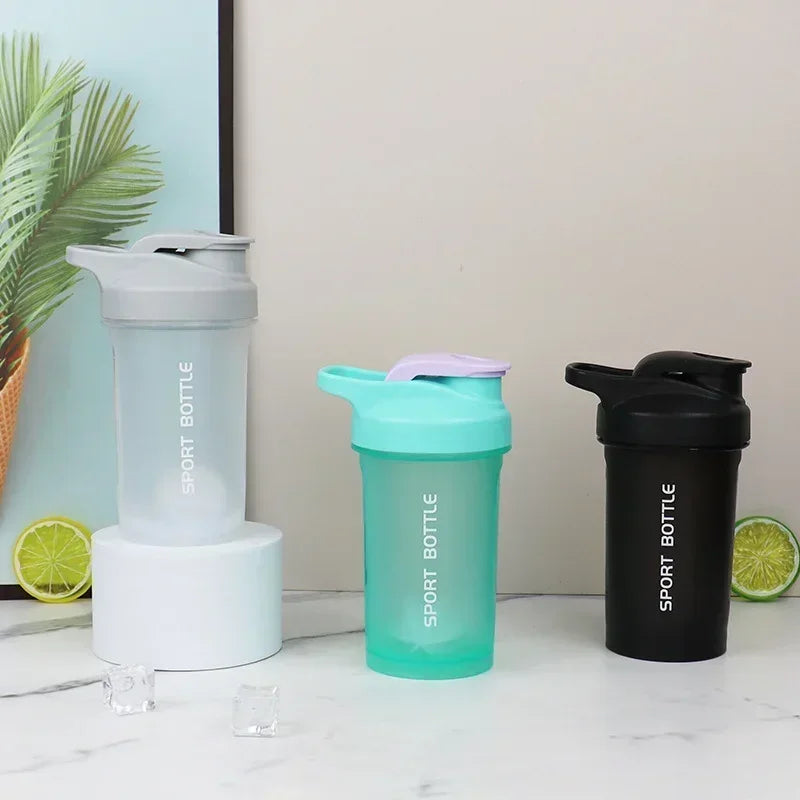 300ml Portable Outdoor Protein Powder Shaker Bottle Leak Proof Water Bottle for Gym Fitness Training Sport Mixing Cup with Scale Zpaxo