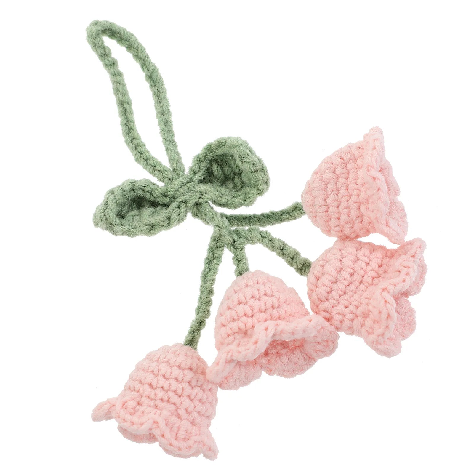 Adorable Knitted Convallaria Flower Pendant Crochet Hanging Ornament